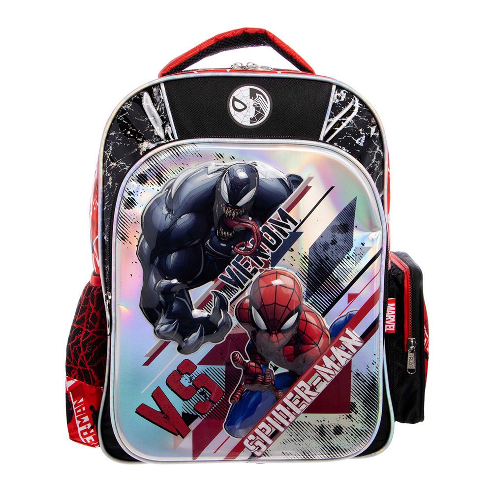 Mochila Primaria Infantil Marvel Spider-man Vs Venom (3d Metálico) 20l (negro)