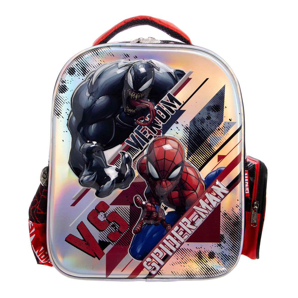 Mochila Kinder Infantil Marvel Spider-man Vs Venom (3d Metálico) 14l (negro)
