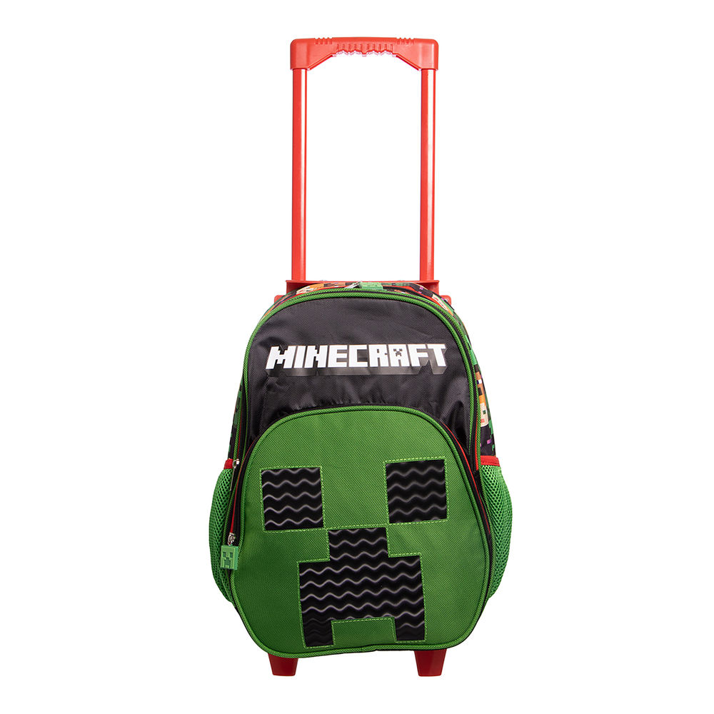 Foto 2 pulgar | Mochila Primaria Con Ruedas Infantil Minecraft (creeper 20l Verde)