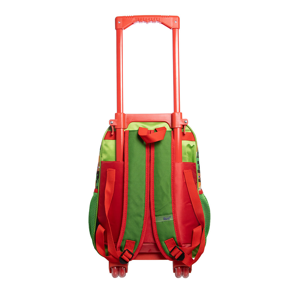 Foto 3 pulgar | Mochila Primaria Con Ruedas Infantil Minecraft (creeper 20l Verde)