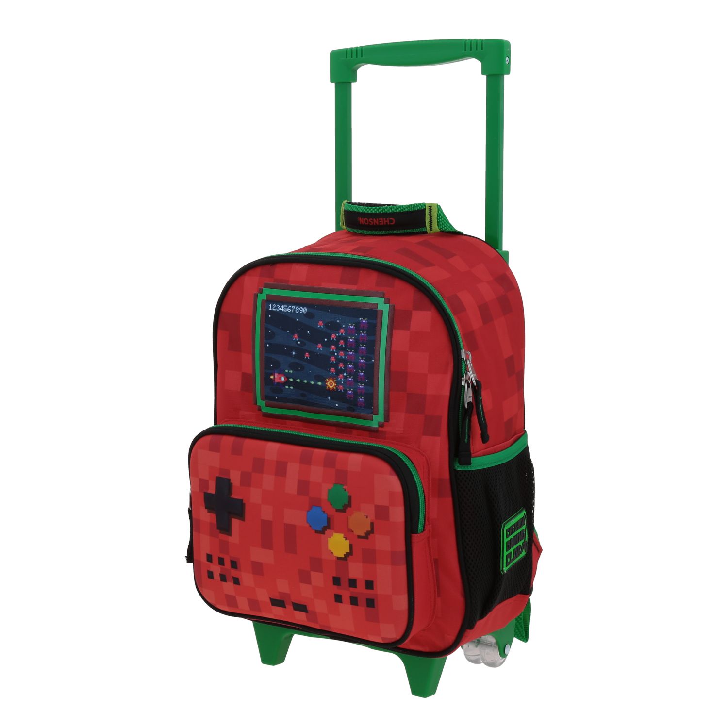 Foto 3 pulgar | Mochila Chica Chenson Con Ruedas Escolar Kinder Gamer Galaga Co70339-r