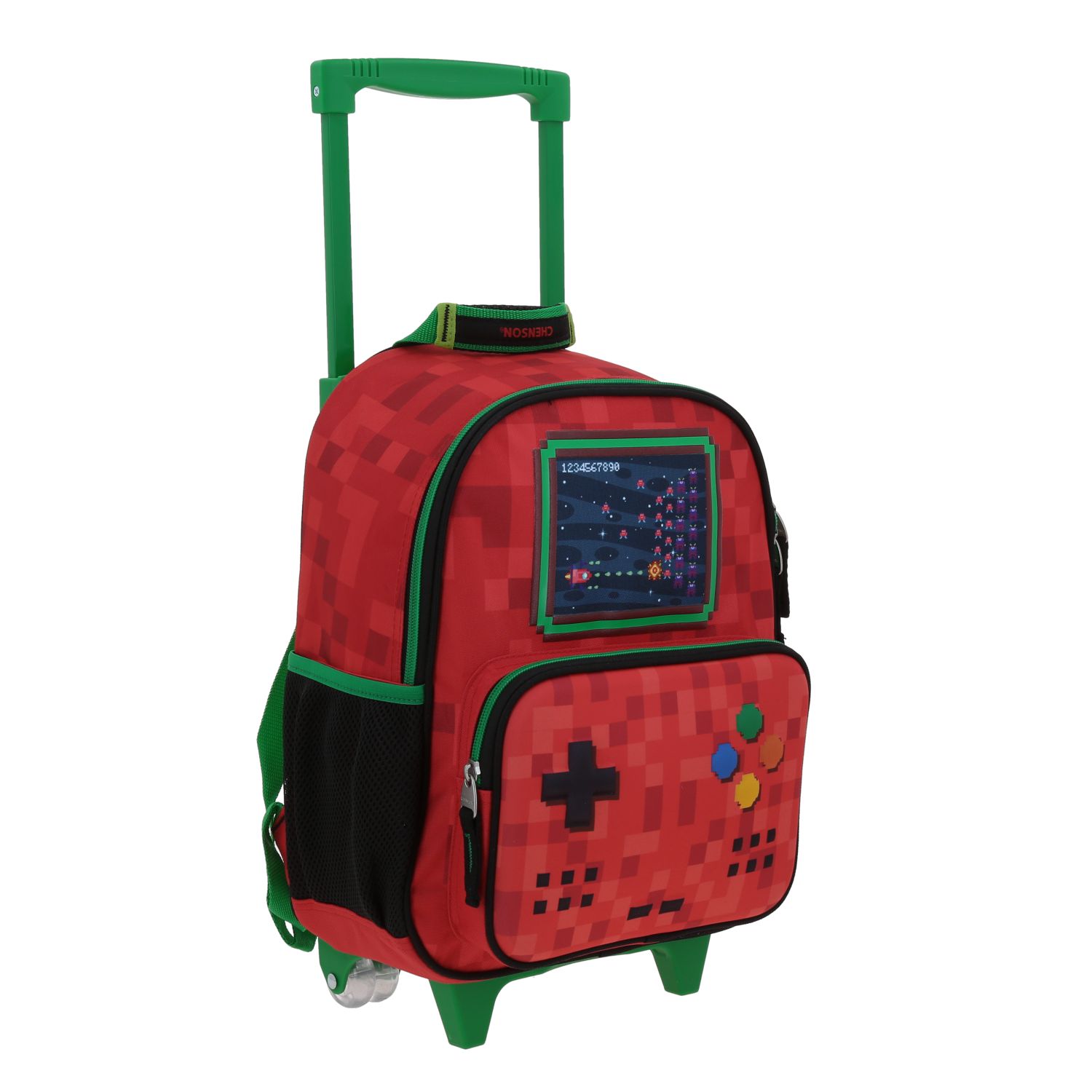 Foto 7 pulgar | Mochila Chica Chenson Con Ruedas Escolar Kinder Gamer Galaga Co70339-r