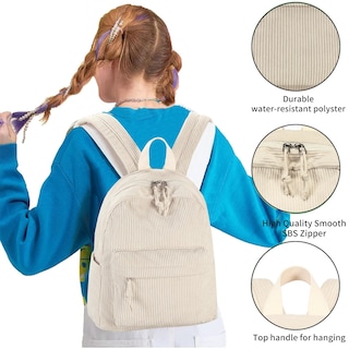 Foto 4 | Mochila Bluboon Mini Para Niñas Pequeñas Con Estampado Floral De Pana - Venta Internacional.