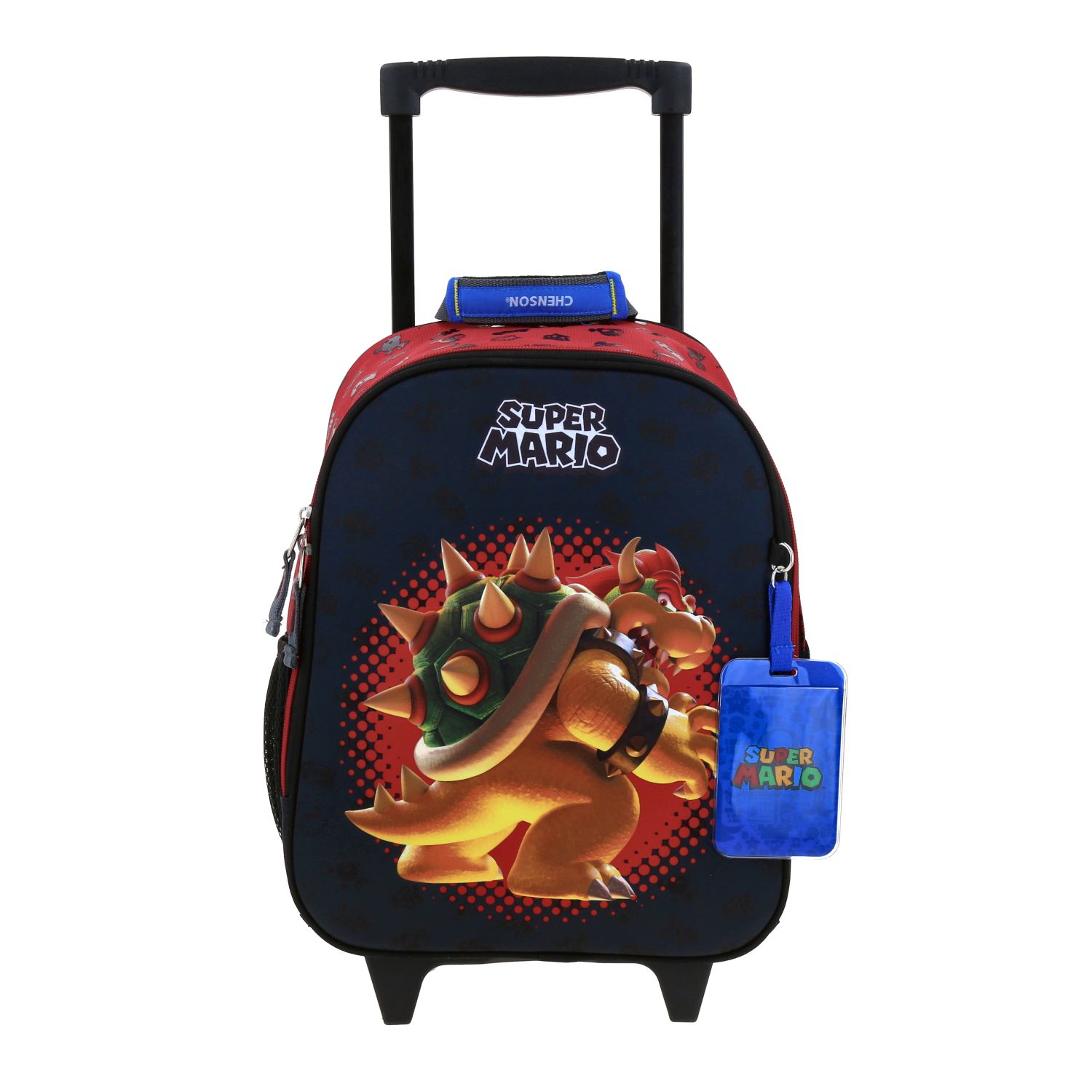 Mochila Chica Kinder Con Ruedas Chenson Mario Bros Bowser Mb70208-3 Bowie