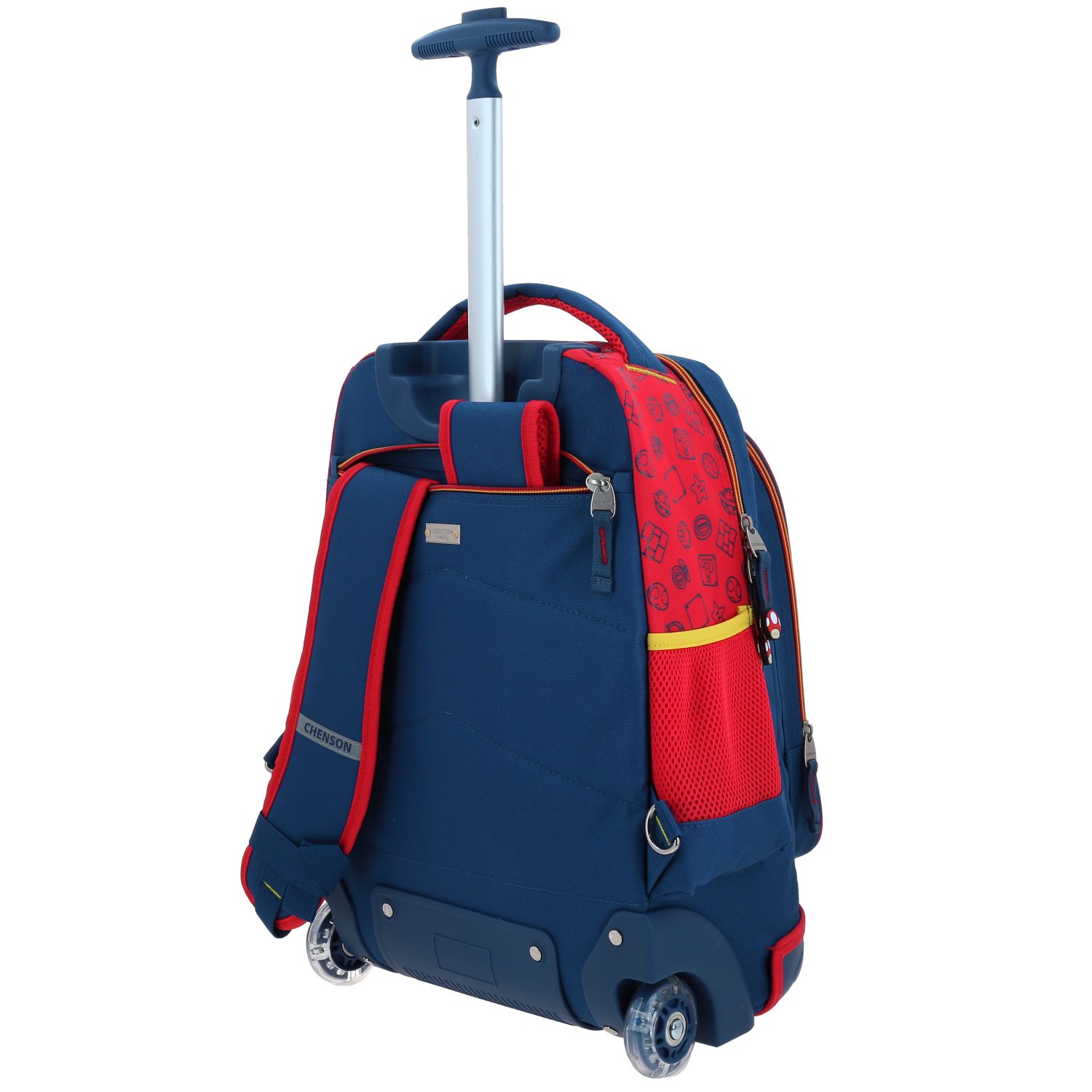 Foto 5 pulgar | Mochila Grande Con Ruedas Y Luces Led Chenson Mario Bros Yoshi Mb70378-9 Gronshi