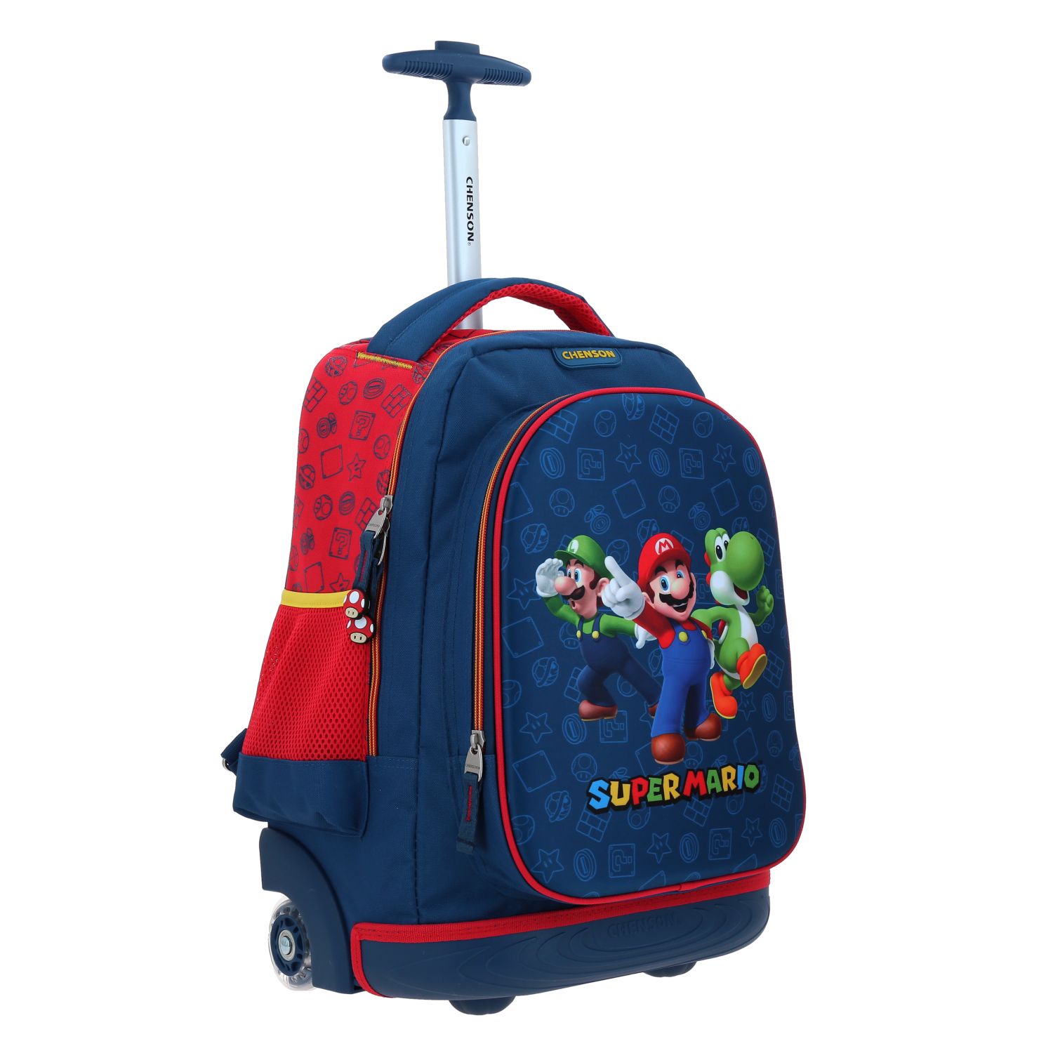 Foto 6 pulgar | Mochila Grande Con Ruedas Y Luces Led Chenson Mario Bros Yoshi Mb70378-9 Gronshi