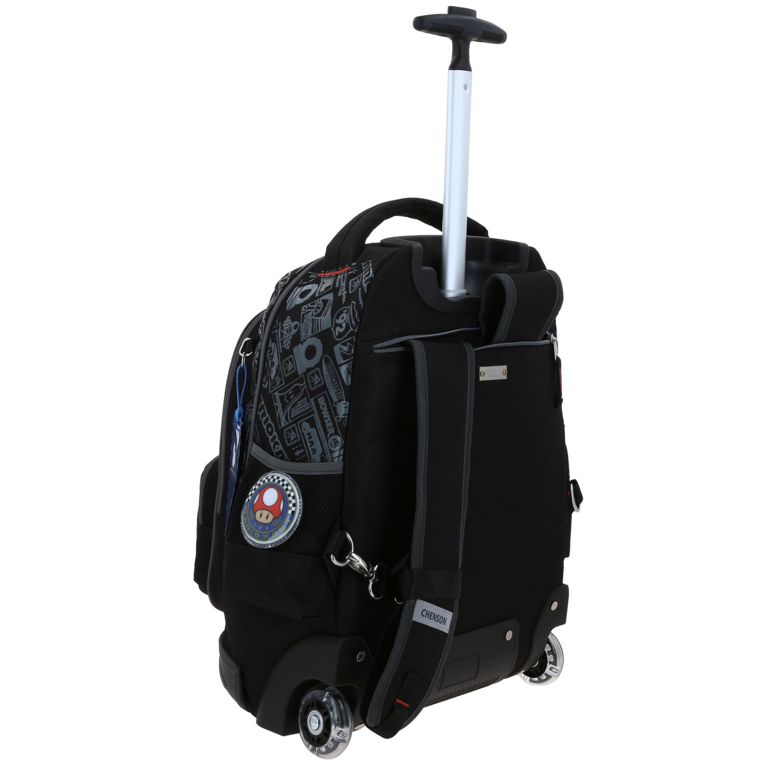 Foto 4 pulgar | Mochila Grande Con Ruedas Y Luces Led Chenson Mario Bros Mb70574-3 Racer