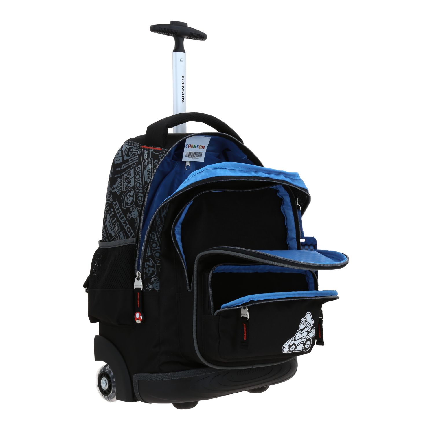 Foto 8 pulgar | Mochila Grande Con Ruedas Y Luces Led Chenson Mario Bros Mb70574-3 Racer