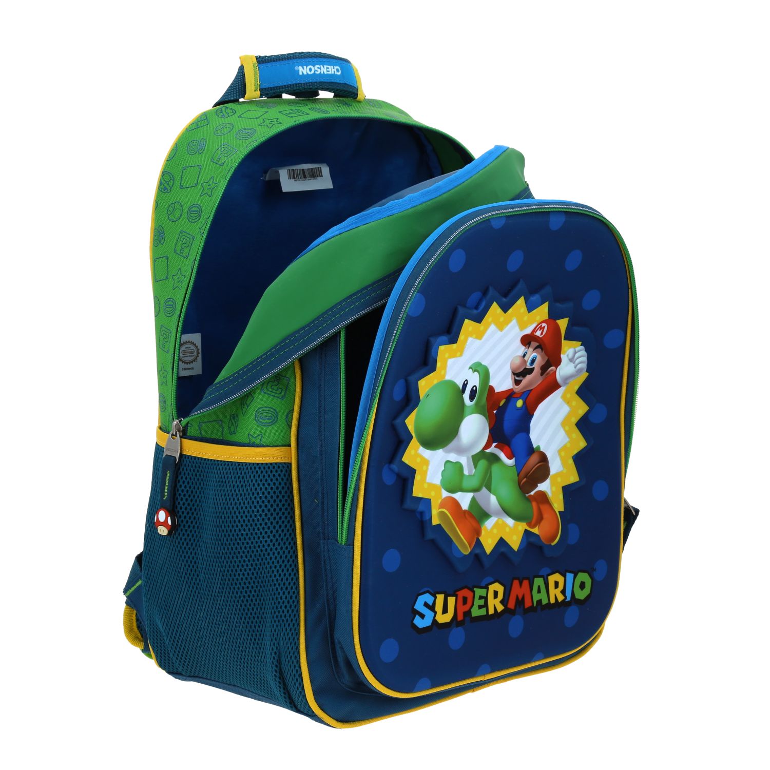 Foto 8 pulgar | Mochila Grande Primaria Chenson Mario Bros Yoshi Mb70626-9 Sploshi