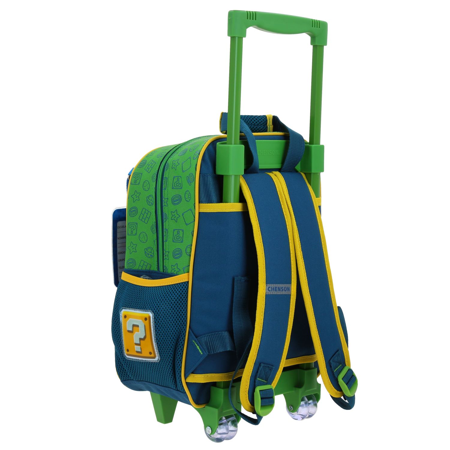 Foto 4 pulgar | Mochila Chica Kinder Con Ruedas Chenson Mario Bros Yoshi Mb70629-9 Sploshi