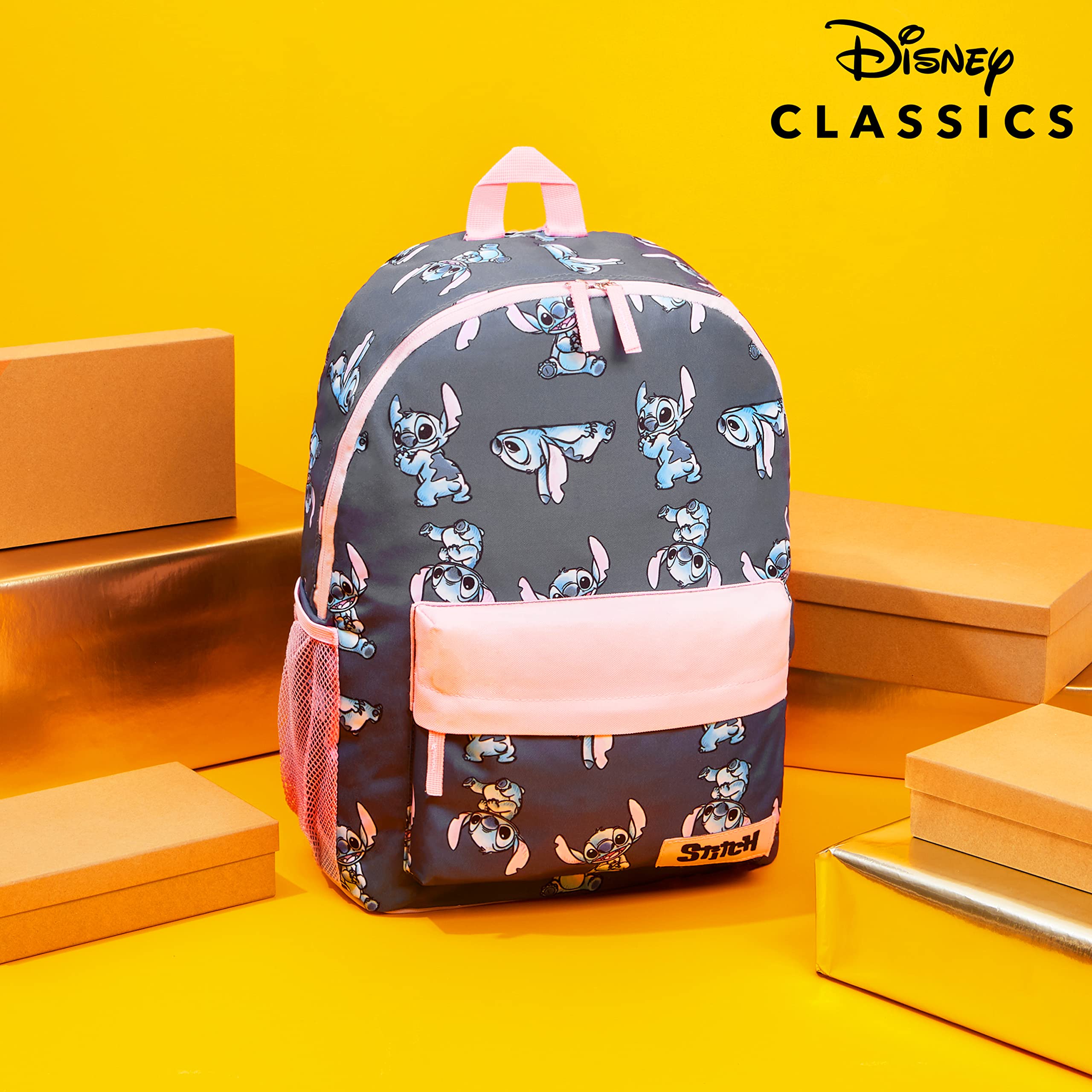Foto 2 | Mochila Disney Stitch Para Niñas Azul Marino/rosa - Venta Internacional.