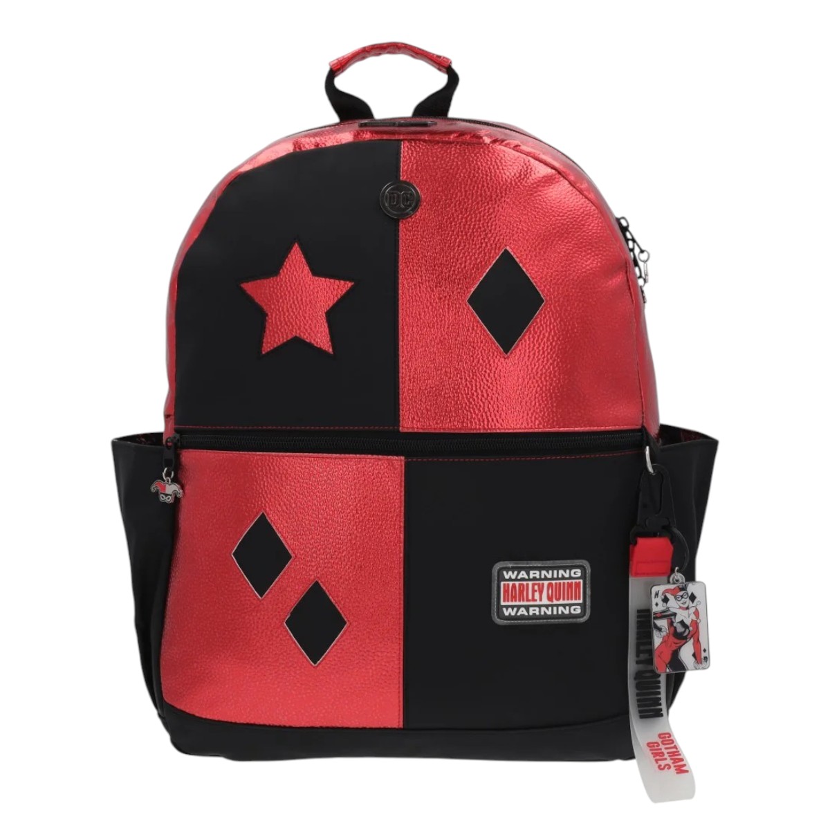 Foto 2 pulgar | Mochila Grande Harley Quinn Rojo Y Negro Yadatex Porta Laptop Bat007-bp233a