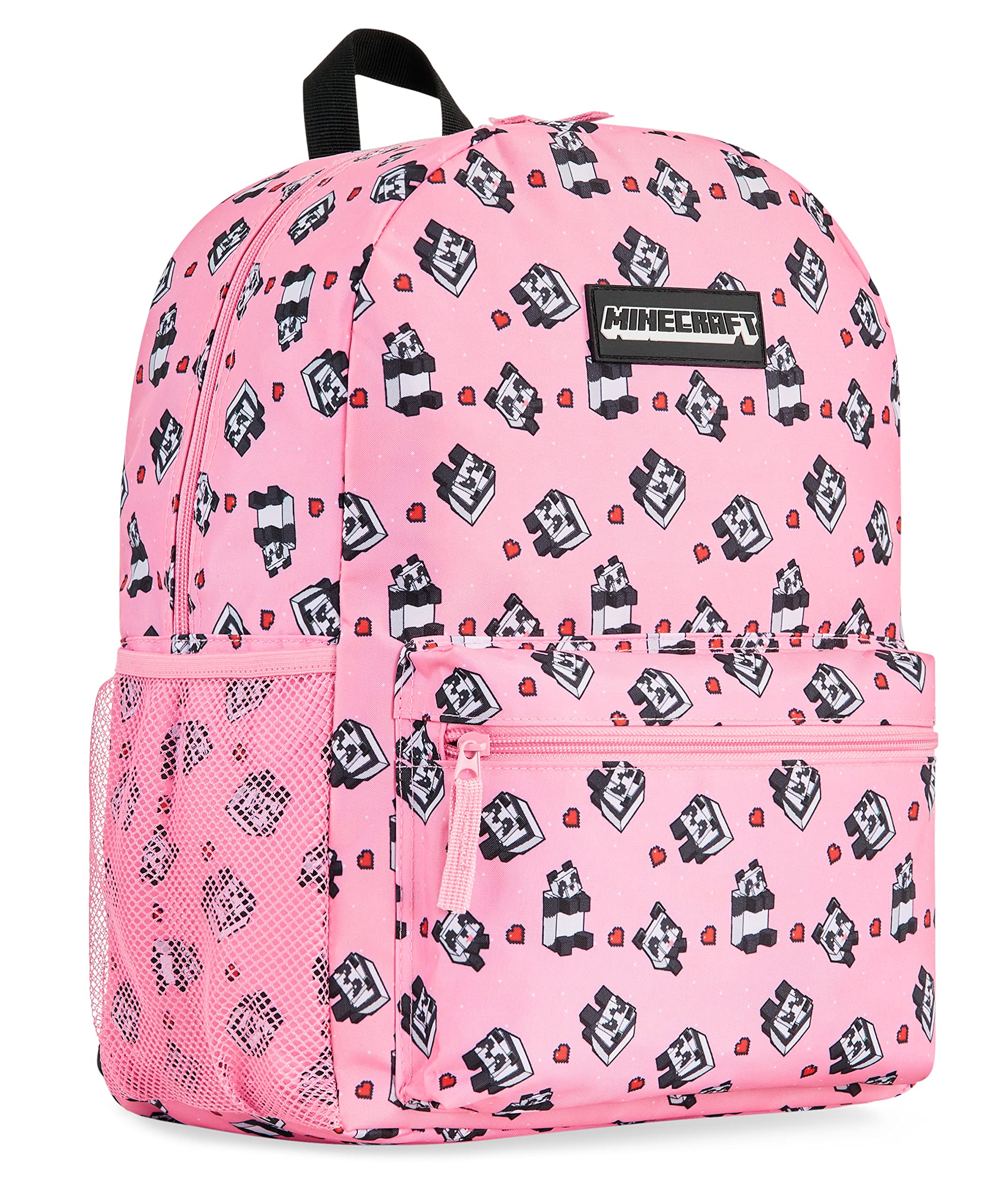 Foto 2 pulgar | Mochila Escolar Minecraft Kids Con Bolsillo Frontal Rosa - Venta Internacional.