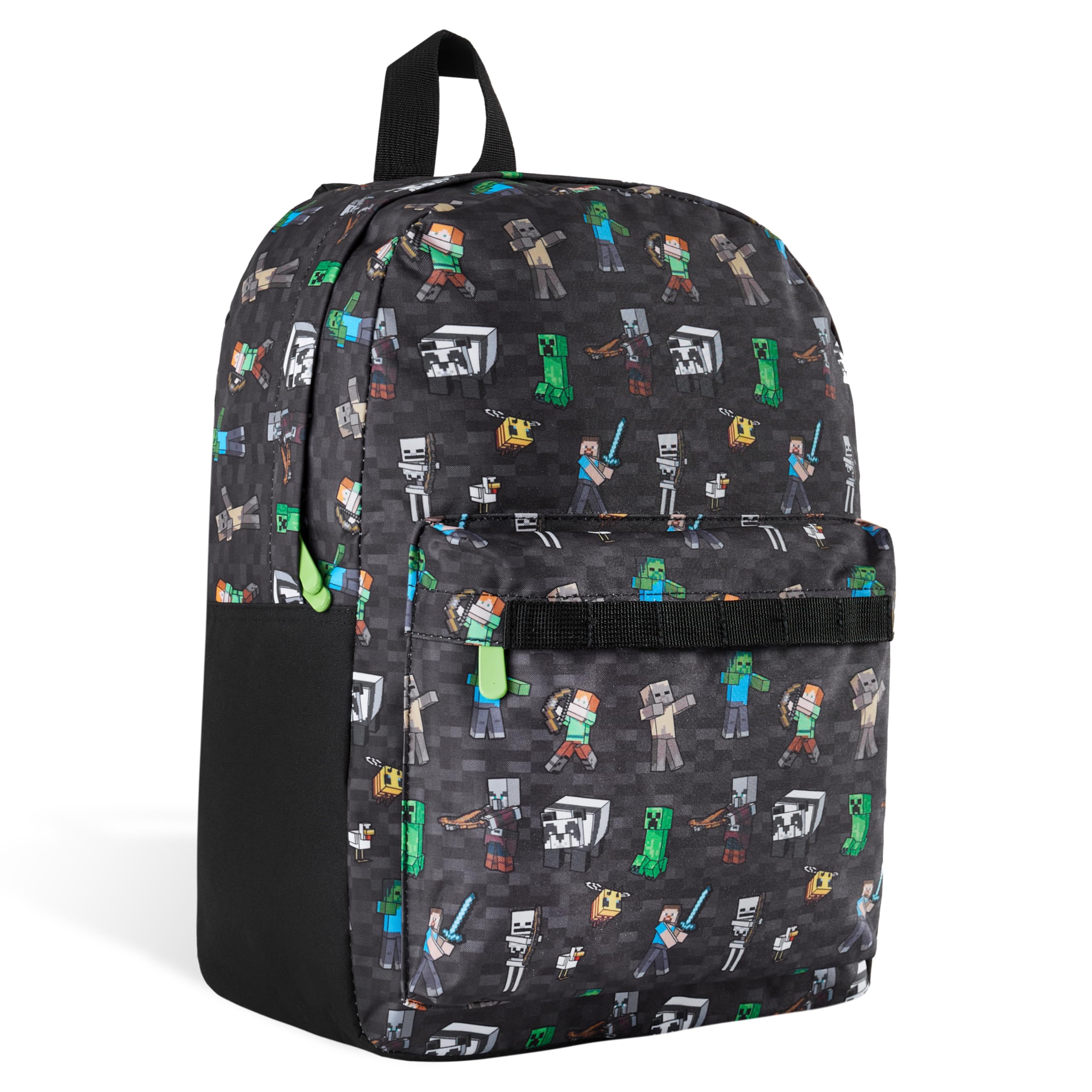 Foto 2 pulgar | Mochila Escolar Minecraft Kids Con Bolsillo Frontal Black App - Venta Internacional.