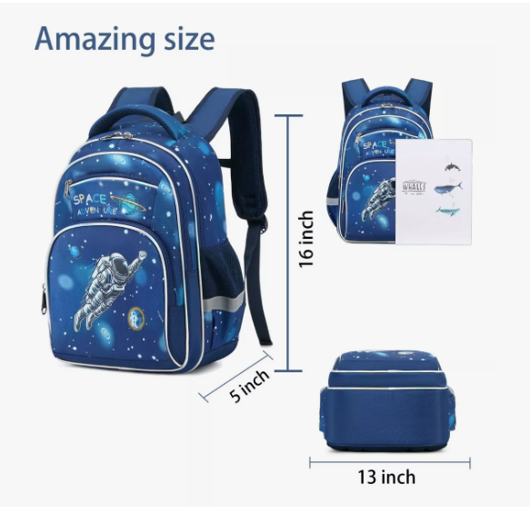 Foto 3 pulgar | Mochila Escolar Impermeable Xtellar Para Niños Primarios Infantiles Con Múltiples Compartimentos Y Correas De P