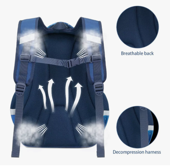Foto 5 pulgar | Mochila Escolar Impermeable Xtellar Para Niños Primarios Infantiles Con Múltiples Compartimentos Y Correas De P