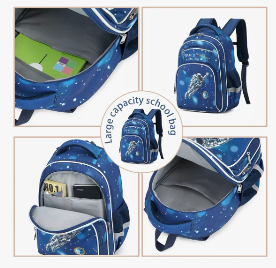 Foto 6 pulgar | Mochila Escolar Impermeable Xtellar Para Niños Primarios Infantiles Con Múltiples Compartimentos Y Correas De P