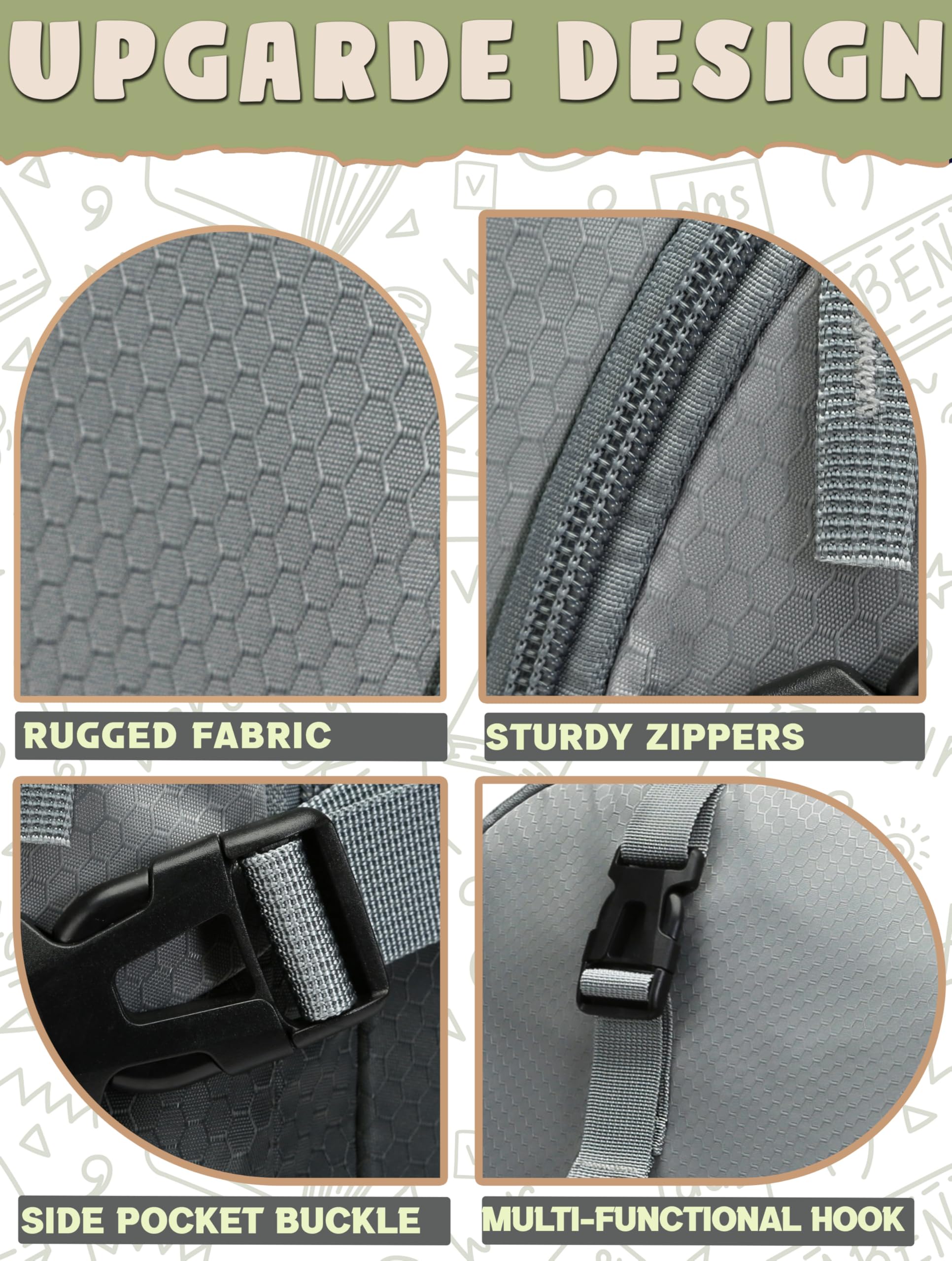 Foto 5 | Mochila Bluefairy Para Adolescentes, Niños Y Niñas, 18 Litros, Color Gris - Venta Internacional.