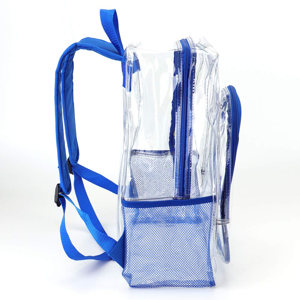 Foto 4 pulgar | Mochila Transparente Jomparo Azul Heavy Duty Para Escuela Unisex - Venta Internacional.