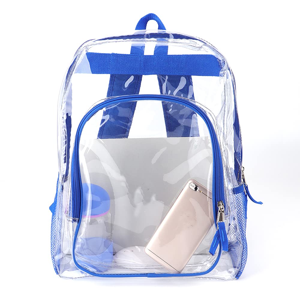 Foto 6 pulgar | Mochila Transparente Jomparo Azul Heavy Duty Para Escuela Unisex - Venta Internacional.