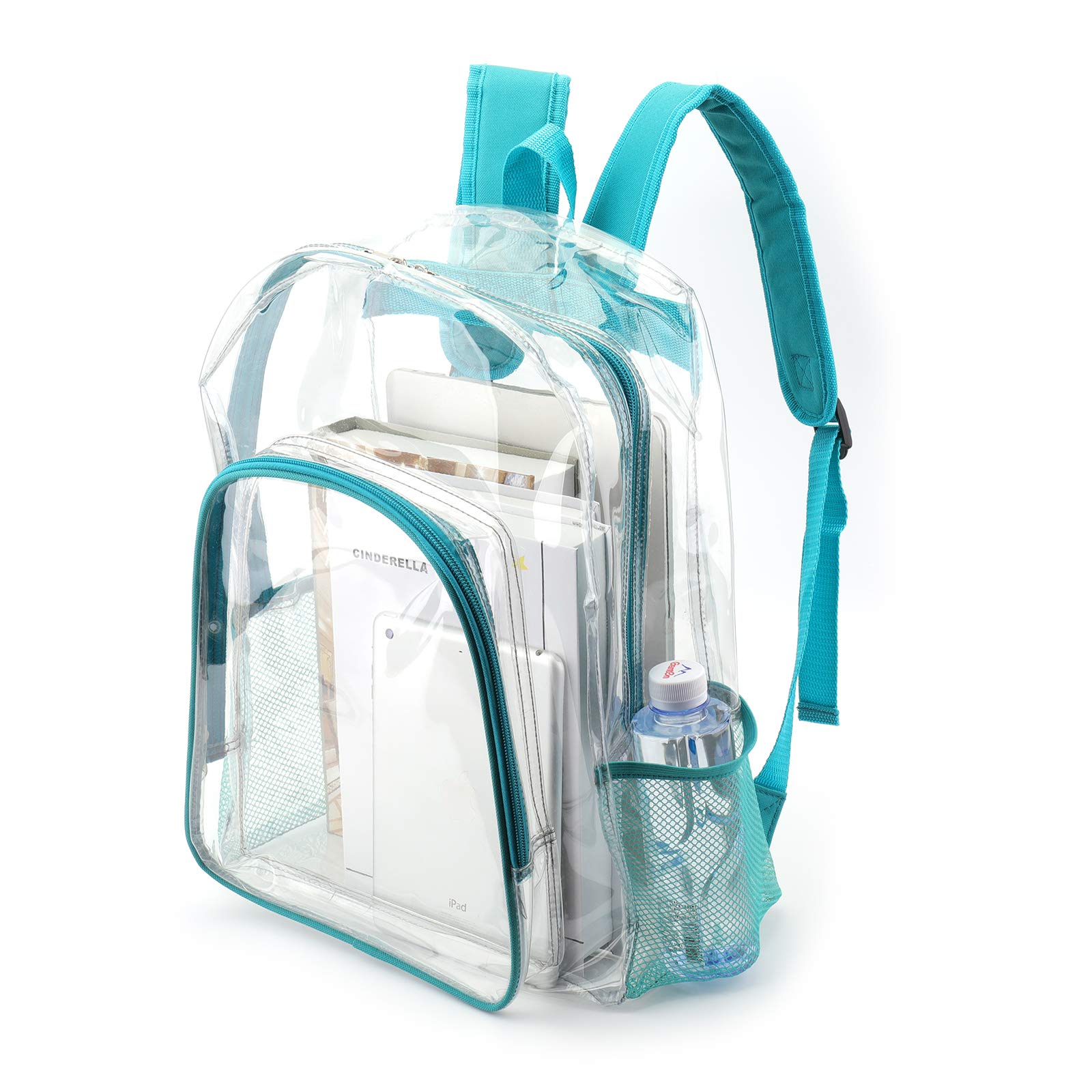 Foto 3 pulgar | Mochila Jomparo Heavy Duty, Transparente, Para Escuela, Color Turquesa - Venta Internacional.
