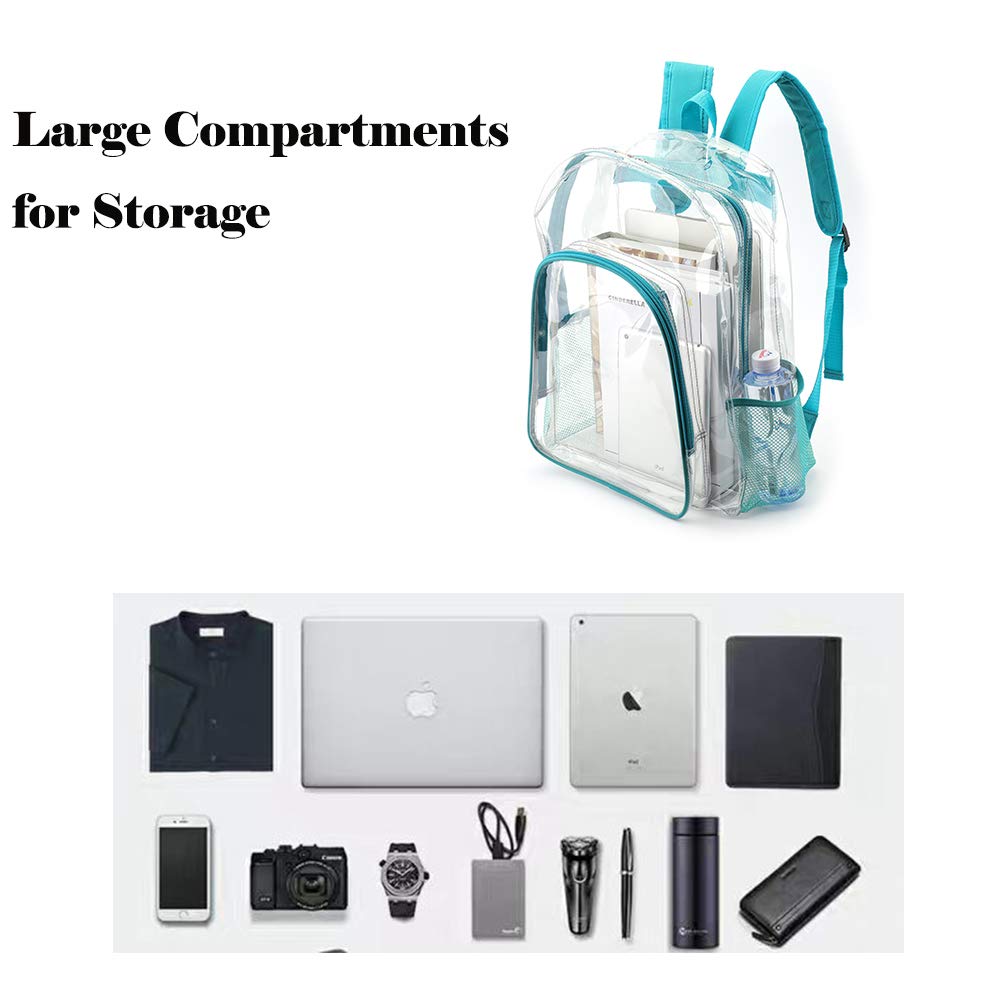 Foto 5 | Mochila Jomparo Heavy Duty, Transparente, Para Escuela, Color Turquesa - Venta Internacional.
