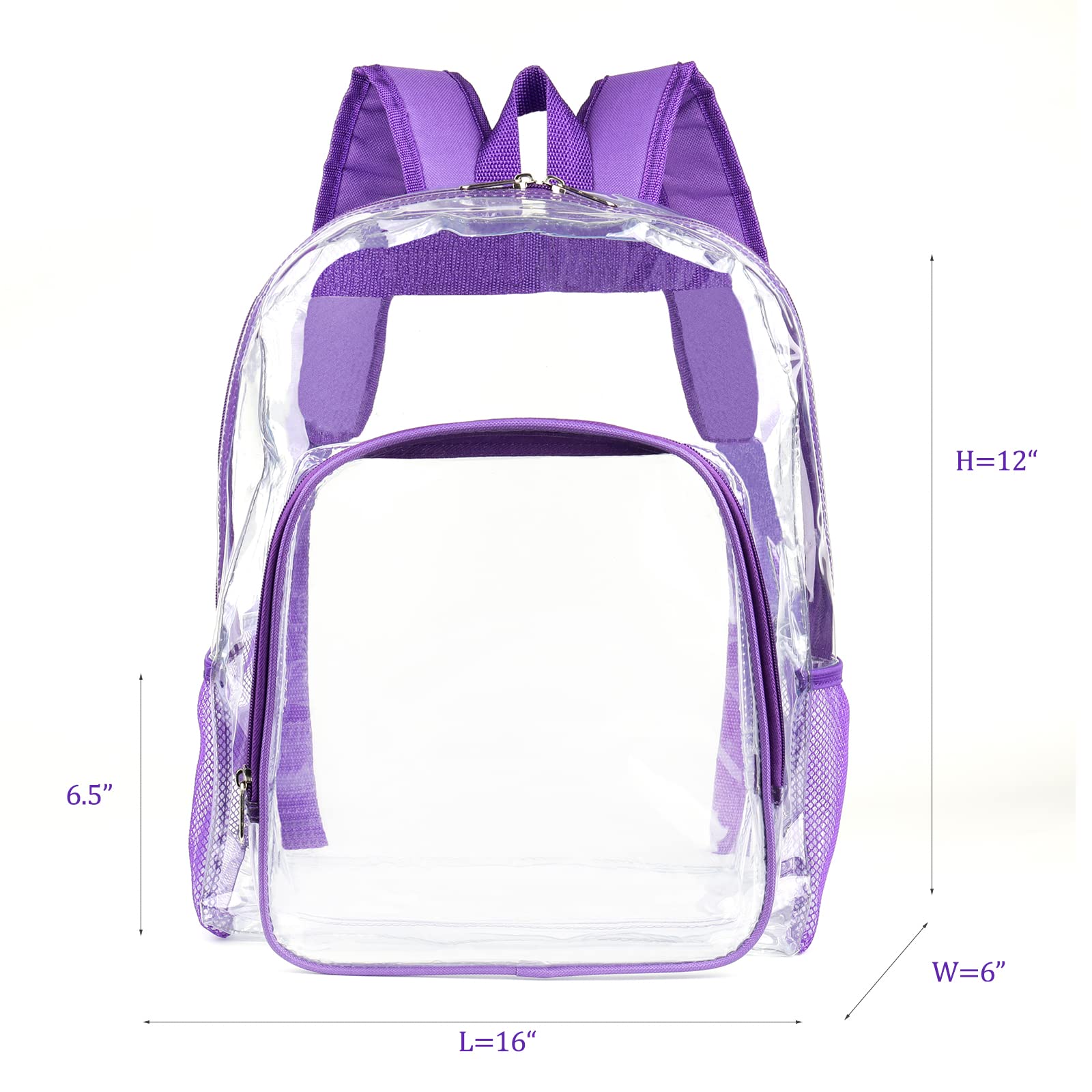 Foto 4 pulgar | Mochila Transparente Jomparo Púrpura De Pvc Transparente Para La Escuela - Venta Internacional.