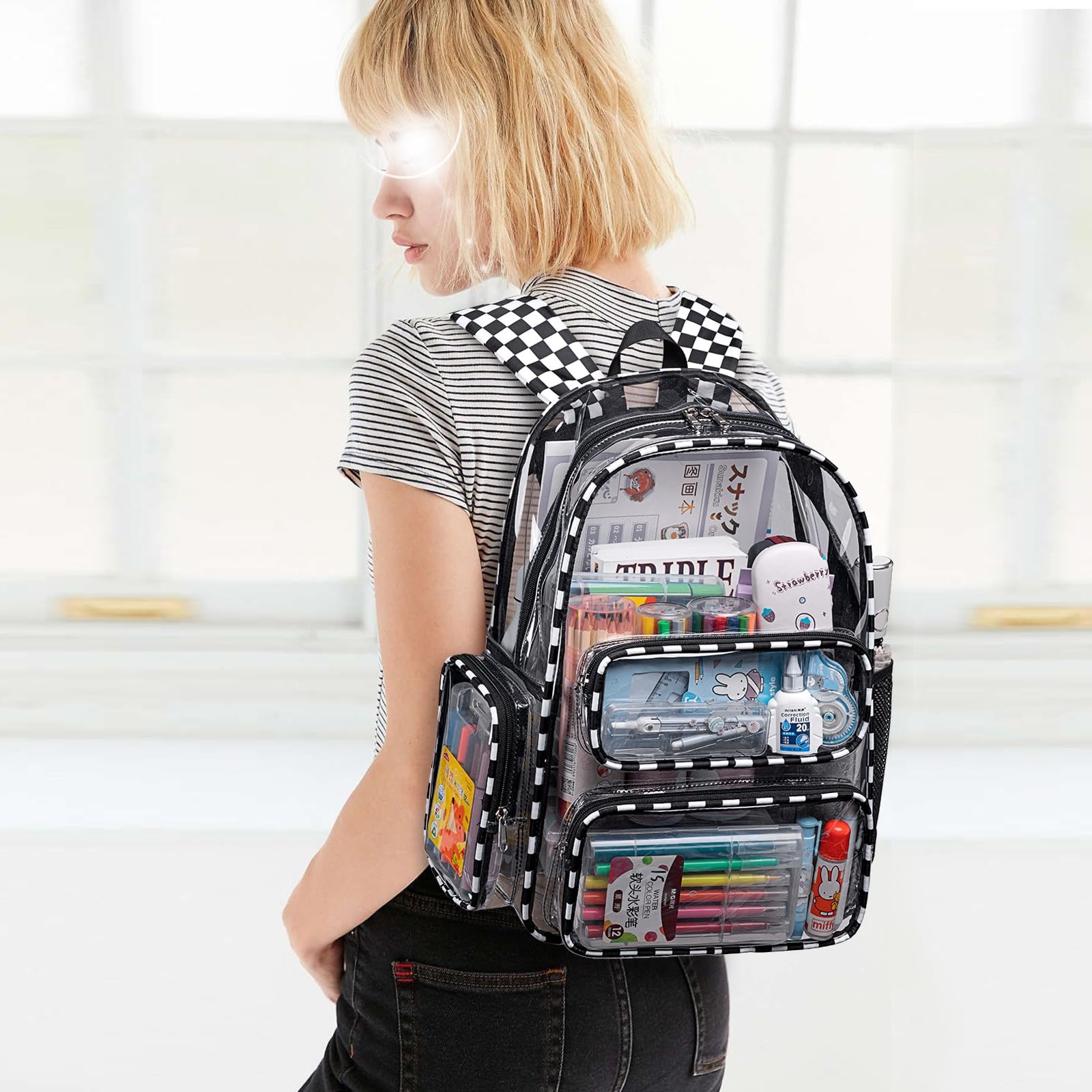 Foto 5 pulgar | Mochila Transparente Camtop Transparent Heavy Duty Para La Escuela - Venta Internacional.