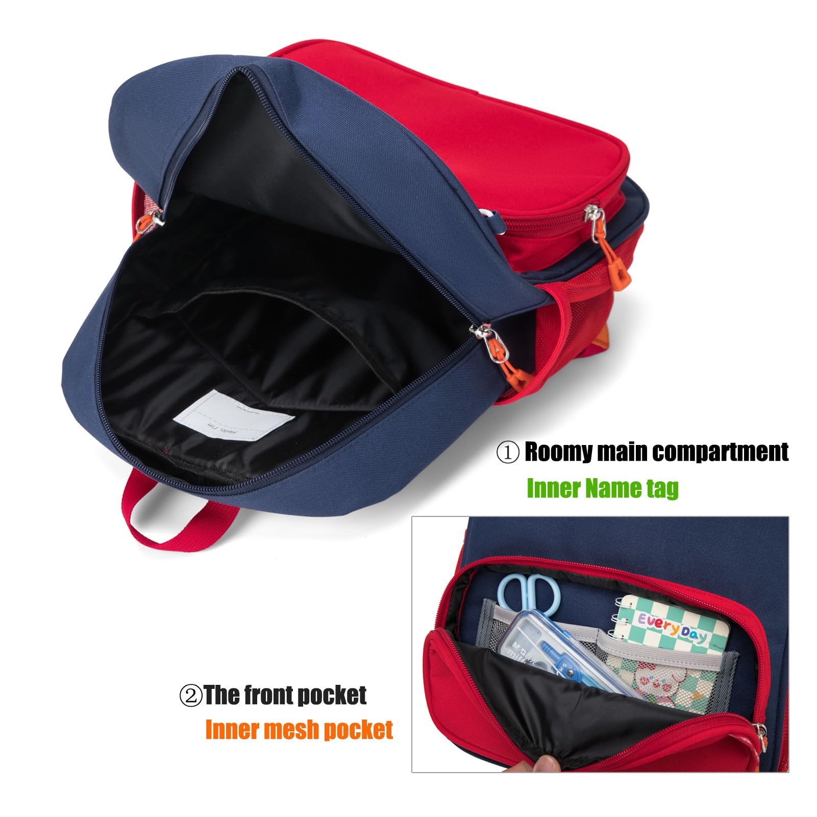 Foto 7 pulgar | Mochila Hawlander Preschool Kids De 30 Cm, Color Rojo Marino, Para Niños De 3 A 6 Años - Venta Internacional.