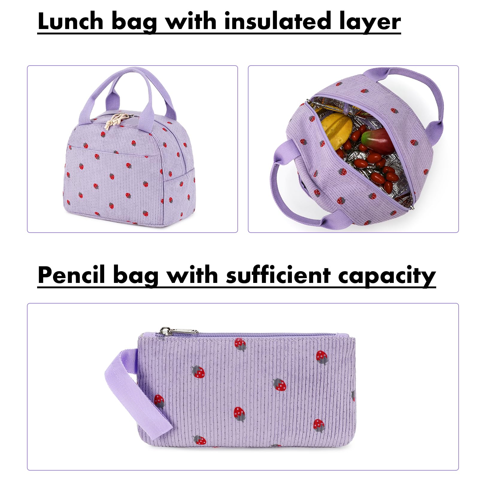 Foto 5 pulgar | Mochila Bluboon Para Niñas En Edad Escolar, Bolsa De Pana, 13 Pulgadas - Venta Internacional.