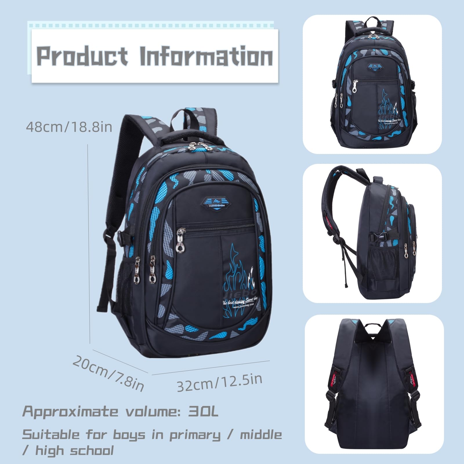 Foto 4 pulgar | Mochila Bansusu Camo Boys Para Escuela Secundaria - Venta Internacional.