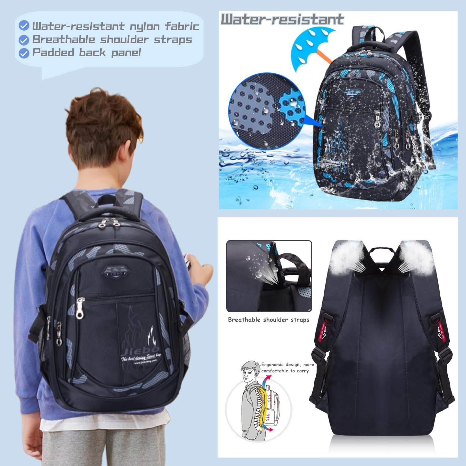 Foto 5 | Mochila Bansusu Camo Boys Para Escuela Secundaria - Venta Internacional.