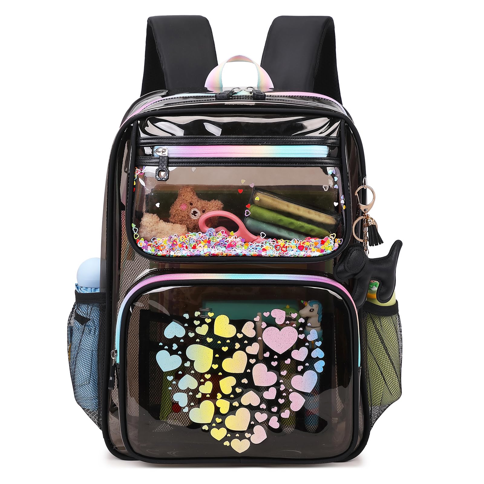 Foto 5 pulgar | Mochila Transparente Moonbaby Lovely Para Niñas En Edad Escolar - Venta Internacional.