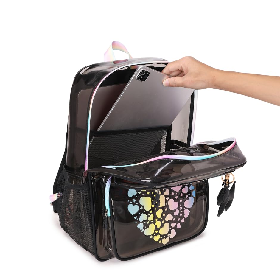 Foto 6 pulgar | Mochila Transparente Moonbaby Lovely Para Niñas En Edad Escolar - Venta Internacional.