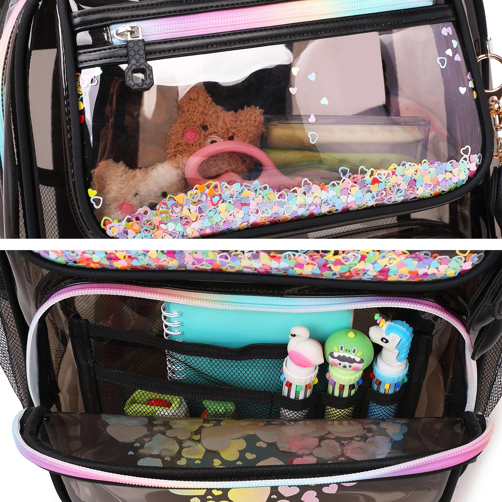 Foto 7 pulgar | Mochila Transparente Moonbaby Lovely Para Niñas En Edad Escolar - Venta Internacional.