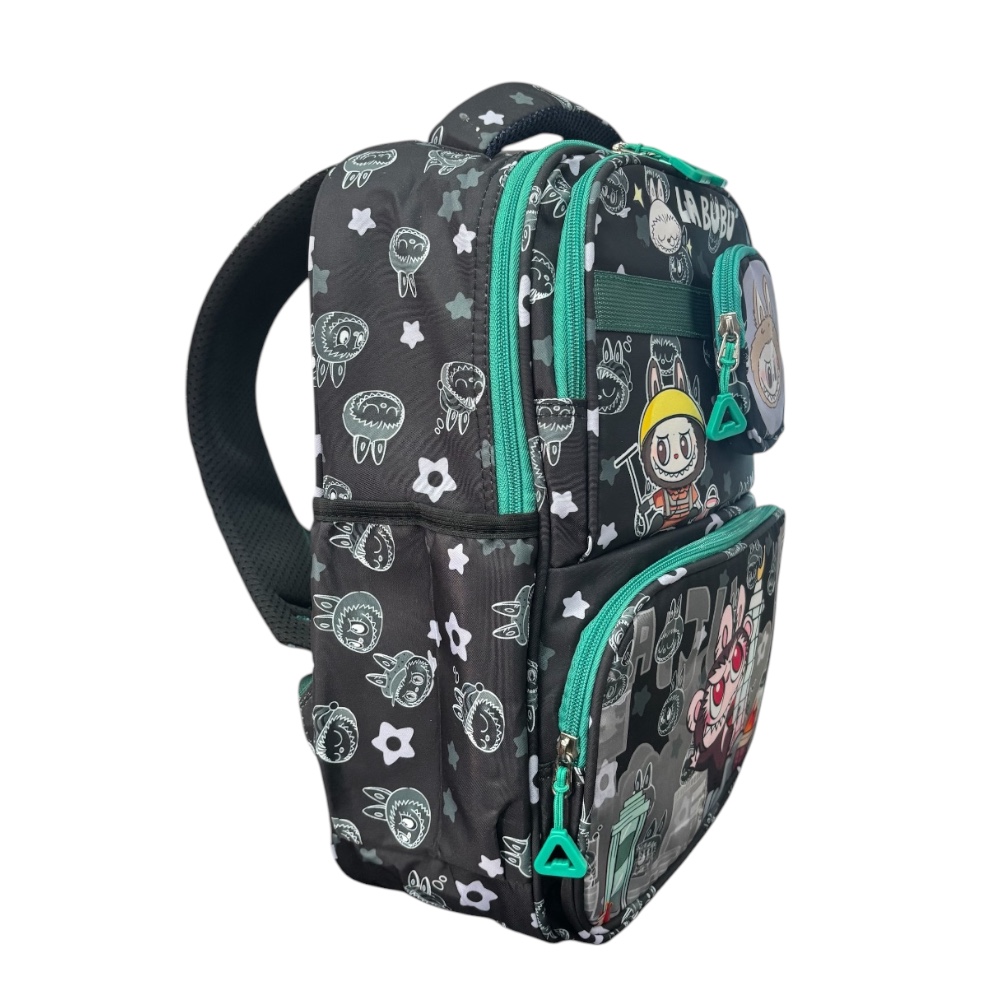 Foto 4 pulgar | Mochila Escolar Color Negro De Labubu