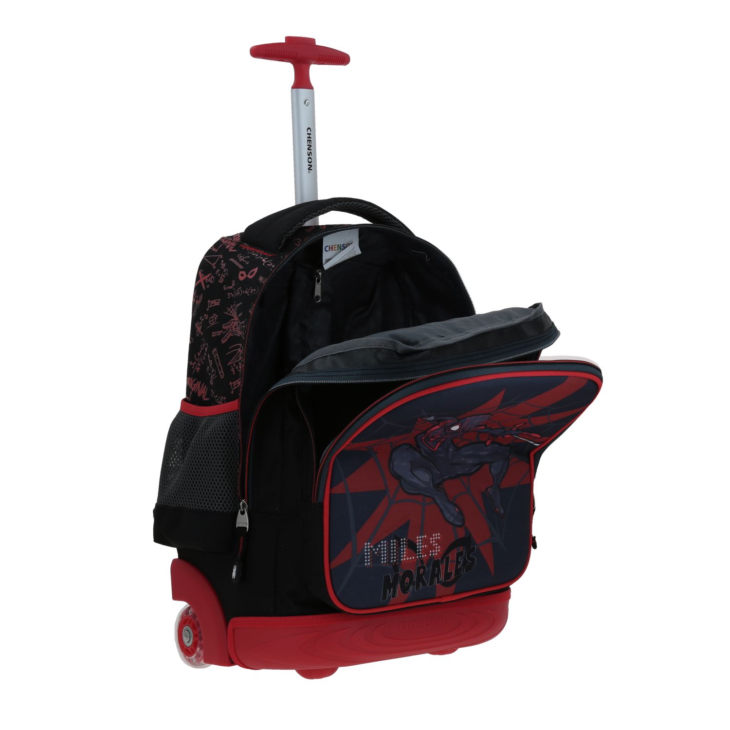 Foto 8 pulgar | Mochila Grande Con Ruedas Y Luces Led Chenson Miles Morales Marvel Dotte Mm70288-3