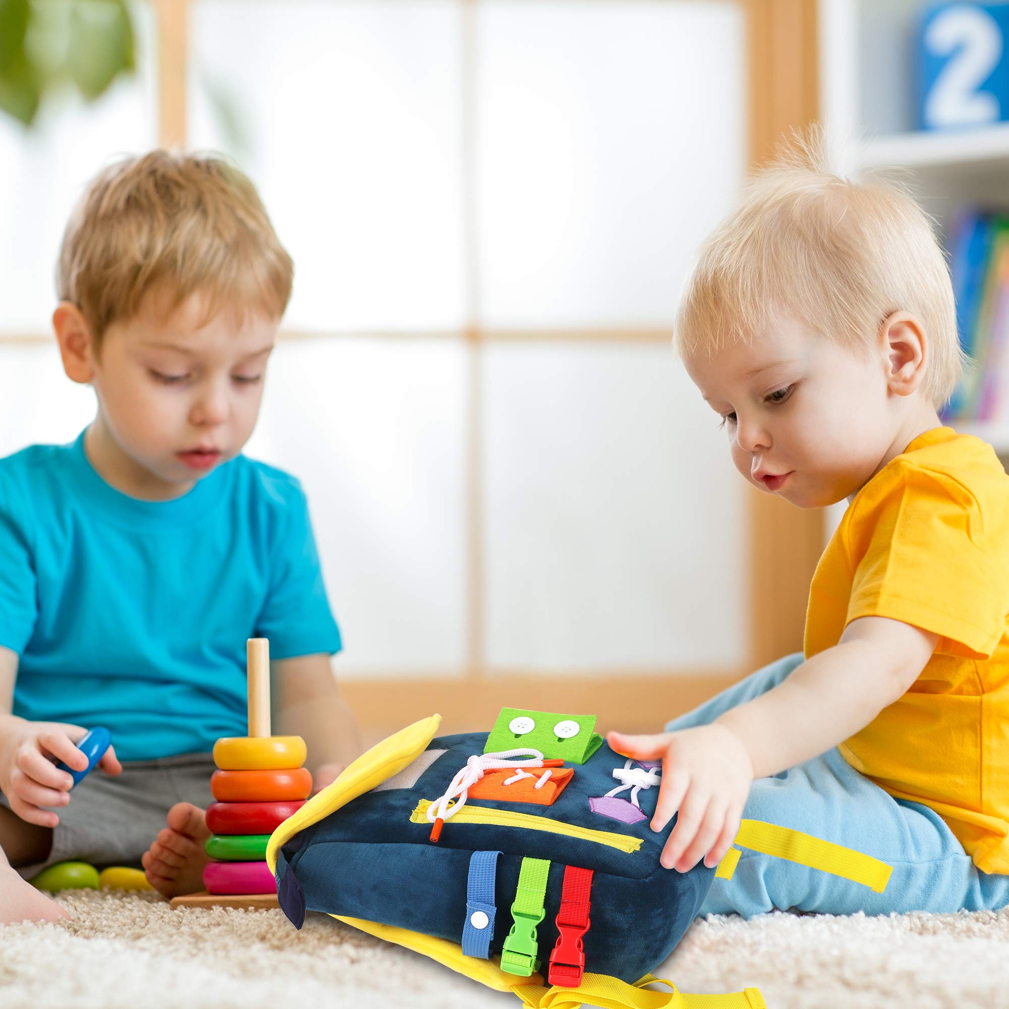 Foto 7 pulgar | Mochila para Niños White Dolphin Toys Develop Motor Skills Navy - Venta Internacional