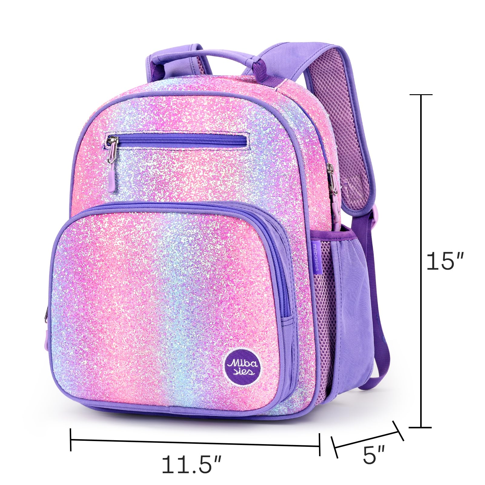 Foto 5 pulgar | Mochila Mibasies con Purpurina para Niñas de 5 a 8 Años Multicolor 12 L - Venta Internacional
