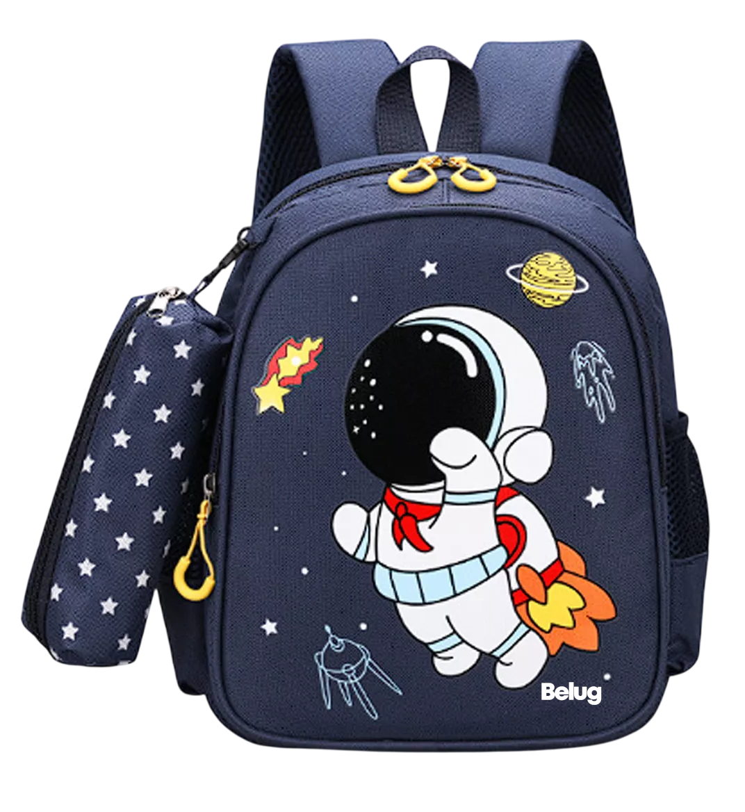 Foto 2 pulgar | Mochila Belug Impermeable Diseño En Tela De Nailon, Astronauta Azul Marino