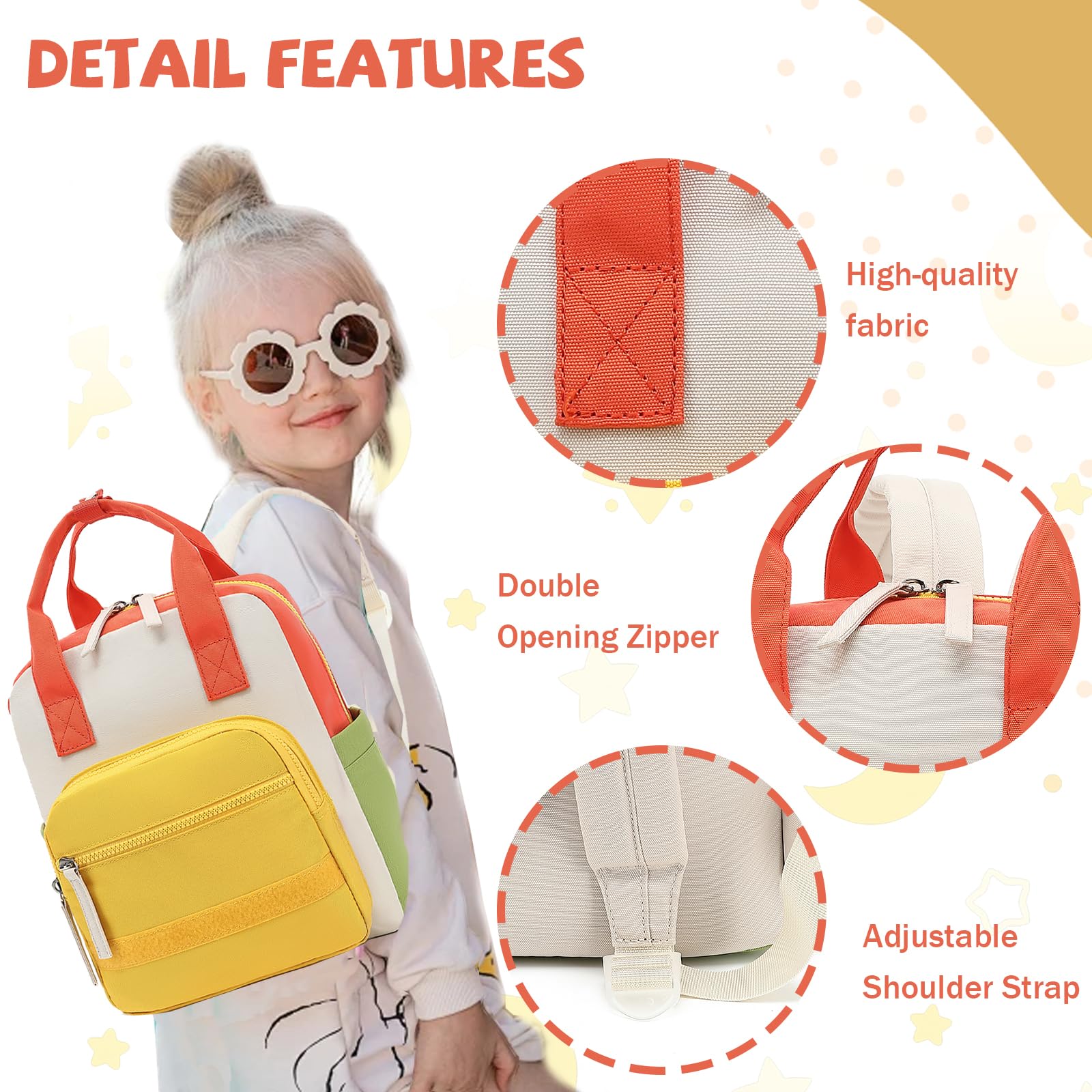Foto 4 pulgar | Mochila Camtop Kids Para Niños En Edad Escolar Y Niñas De 2 A 5 Años, Color Beige - Venta Internacional.