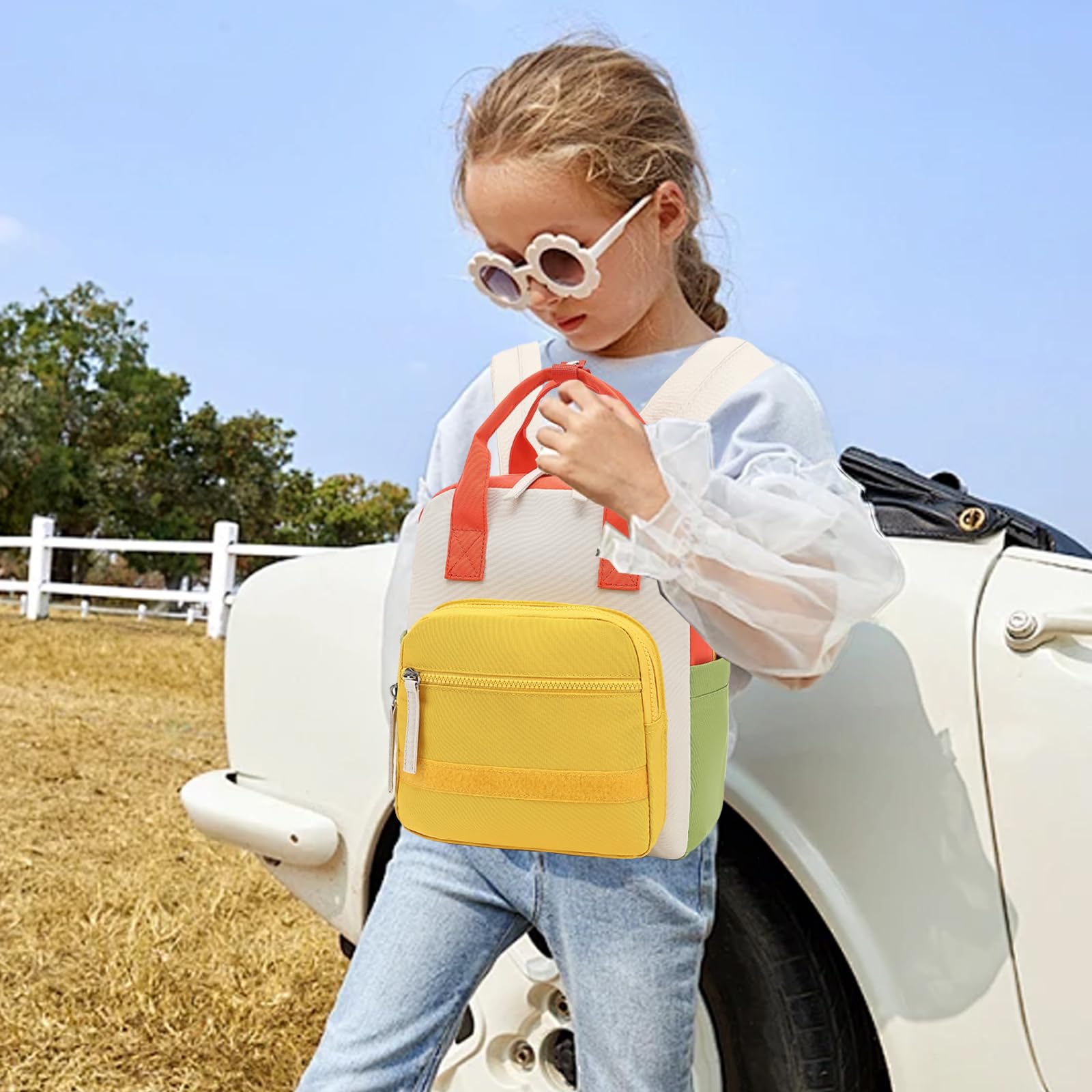 Foto 6 | Mochila Camtop Kids Para Niños En Edad Escolar Y Niñas De 2 A 5 Años, Color Beige - Venta Internacional.