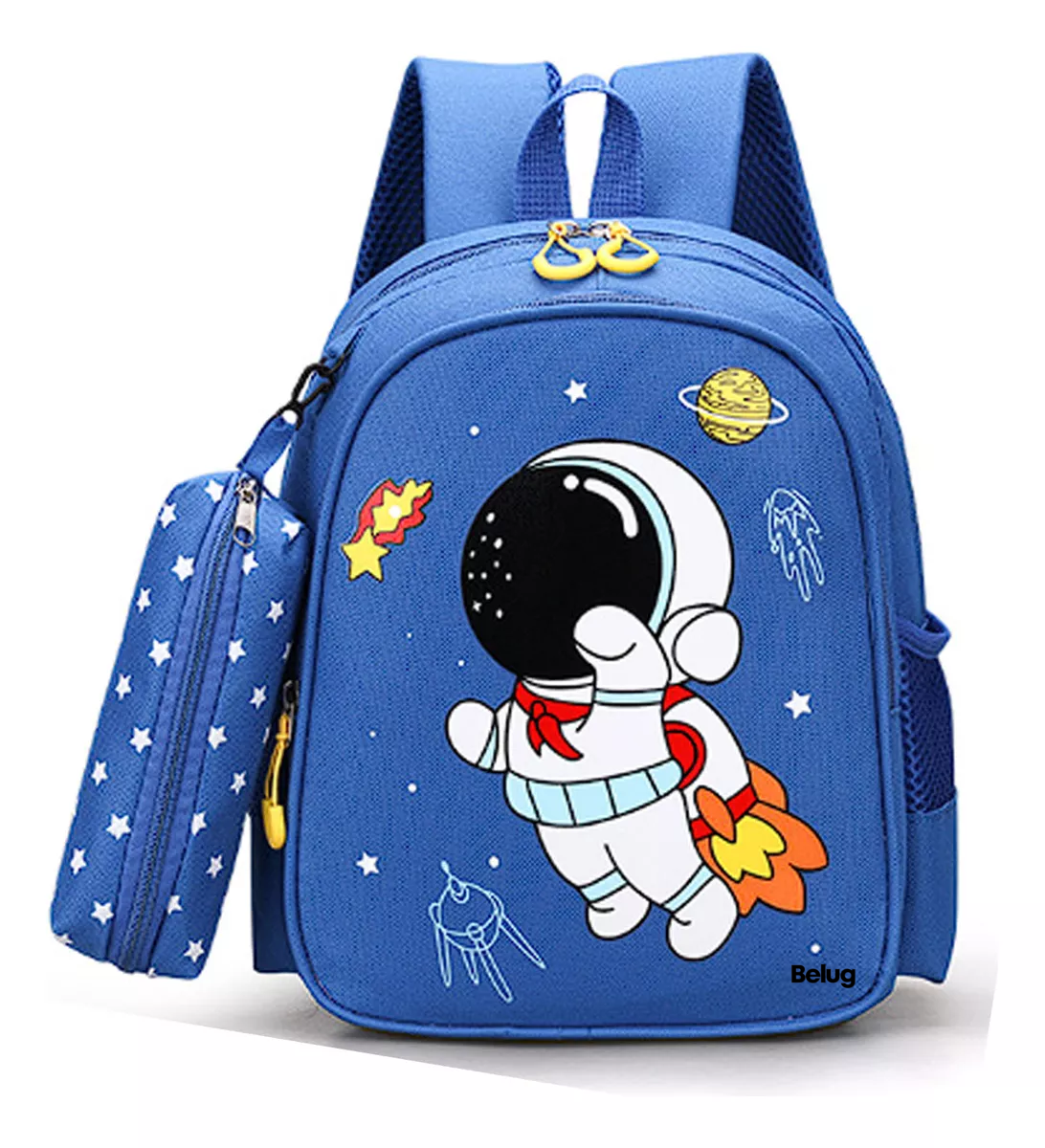 Foto 2 pulgar | Mochila Impermeable Belug Diseño Astronauta En Tela De Nailon, Azul