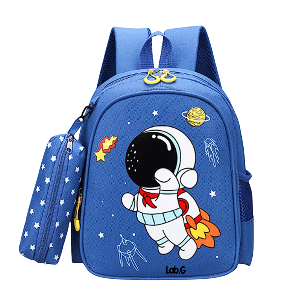 Mochila Impermeable Diseño Astronauta En Tela De Nailon, Azul