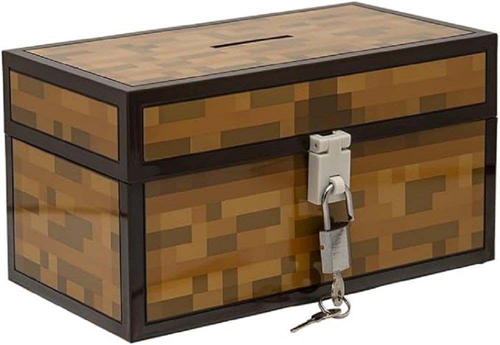 Monedero Paladone, Cofre De Minecraft, Multicolor - Venta Internacional.