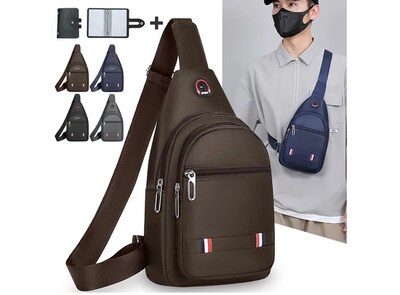 Foto 2 | Bolso Bandolera Unisex Moderno Con Orificio Para Cable.
