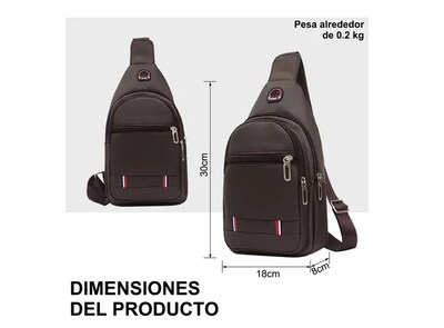 Foto 3 | Bolso Bandolera Unisex Moderno Con Orificio Para Cable.