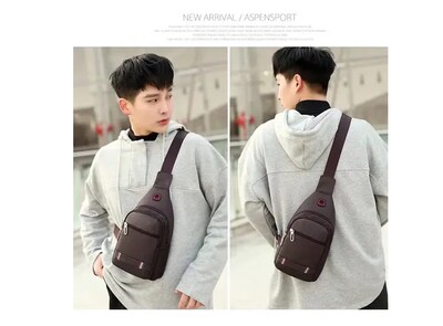 Foto 4 | Bolso Bandolera Unisex Moderno Con Orificio Para Cable.