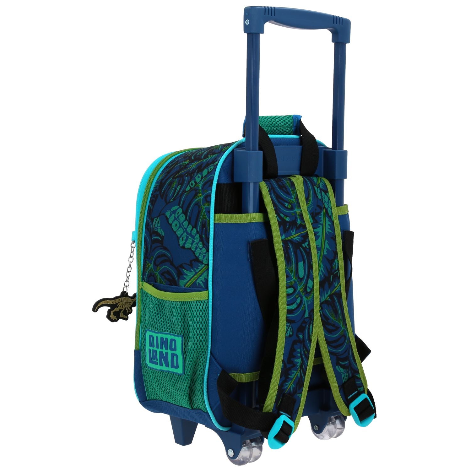 Foto 4 pulgar | Mochila Con Ruedas Azul Dinosaurios 6d Chenson Original Raptors