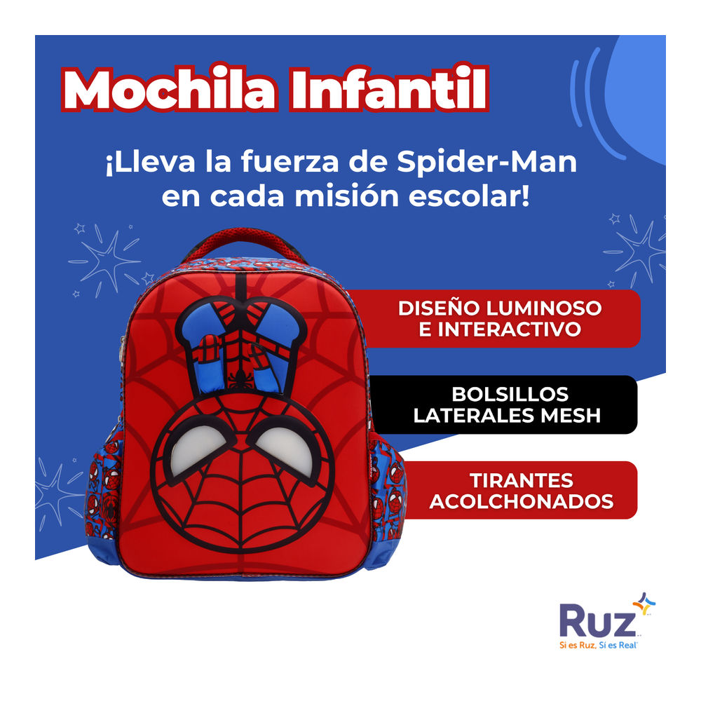Foto 4 pulgar | Mochila Primaria Infantil Marvel Spider-man 20 L